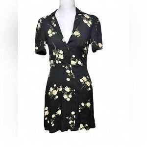 Urban Renewal Black Floral Mini Dress